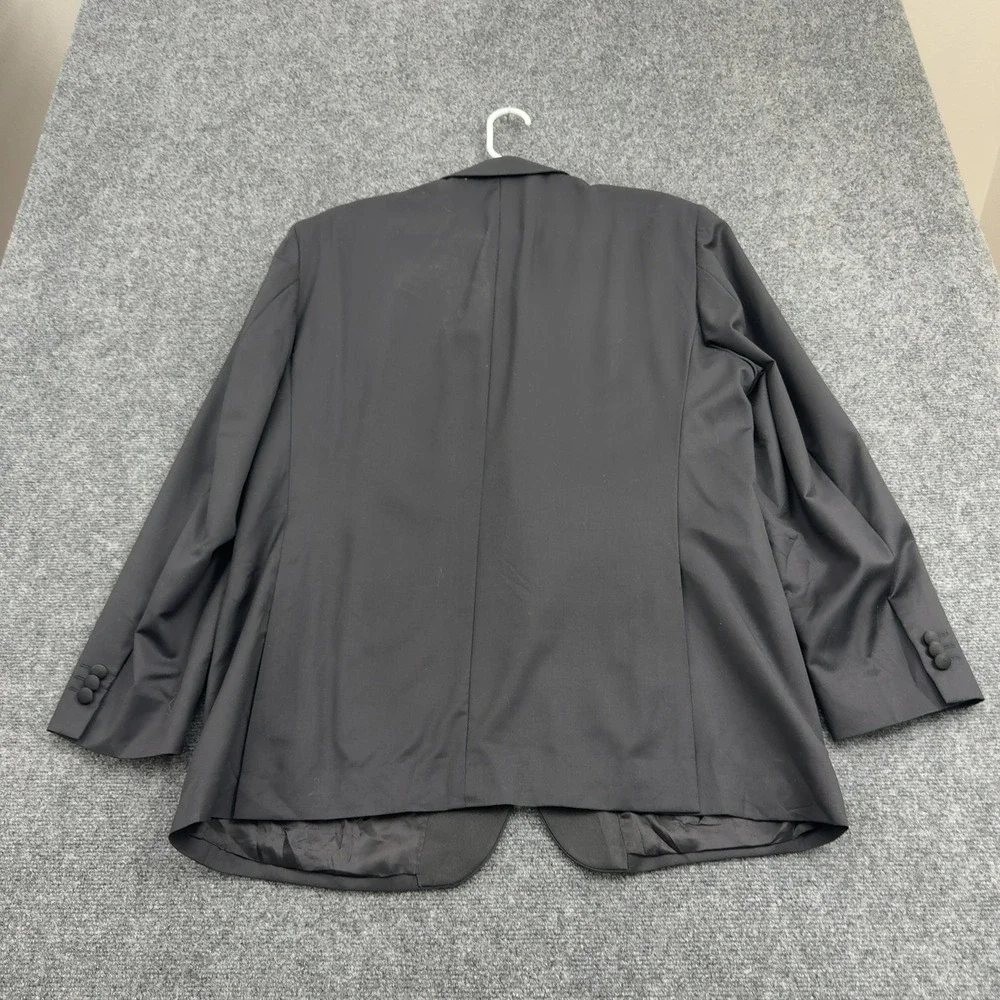Saks Fifth Avenue Ermenegildo Zegna Blazer Mens 46 Black Wool Double Vent Formal